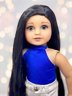 American Girl Doll Custom CYO Dark Blue Burst Eyes, Asian Mold, Lily