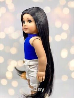 American Girl Doll Custom CYO Dark Blue Burst Eyes, Asian Mold, Lily