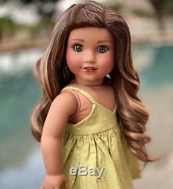 American Girl Doll Custom CYO Medium Tan Skin, Green Eyes, Brunette, Valentina