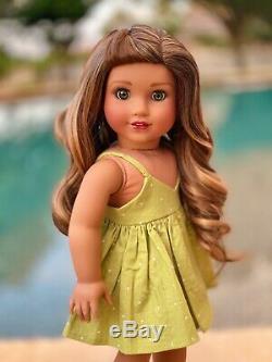 American Girl Doll Custom CYO Medium Tan Skin, Green Eyes, Brunette, Valentina