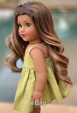 American Girl Doll Custom CYO Medium Tan Skin, Green Eyes, Brunette, Valentina