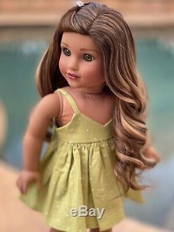 American Girl Doll Custom CYO Medium Tan Skin, Green Eyes, Brunette, Valentina