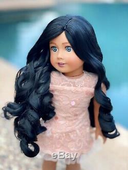 American Girl Doll Custom CYO OOAK Aqua Eyes, Black Hair, Medium Tan Skin Bree