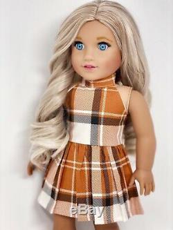 American Girl Doll Custom CYO Sparkle Blue Eyes, Medium Tan Skin, Ava