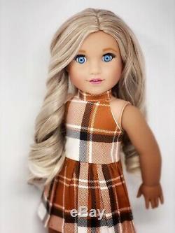 American Girl Doll Custom CYO Sparkle Blue Eyes, Medium Tan Skin, Ava