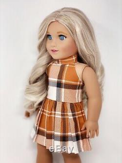 American Girl Doll Custom CYO Sparkle Blue Eyes, Medium Tan Skin, Ava