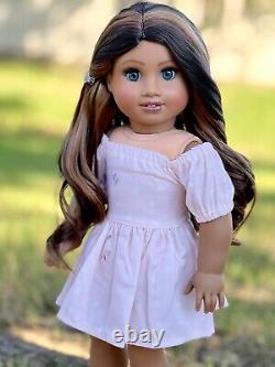 American Girl Doll Custom OOAK, Dark Blue Eyes, Sonali mold Mila