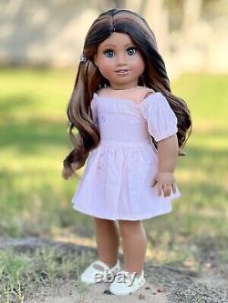 American Girl Doll Custom OOAK, Dark Blue Eyes, Sonali mold Mila