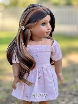 American Girl Doll Custom OOAK, Dark Blue Eyes, Sonali mold Mila