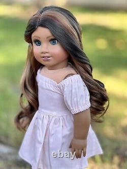 American Girl Doll Custom OOAK, Dark Blue Eyes, Sonali mold Mila