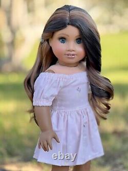 American Girl Doll Custom OOAK, Dark Blue Eyes, Sonali mold Mila