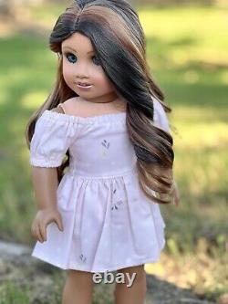 American Girl Doll Custom OOAK, Dark Blue Eyes, Sonali mold Mila