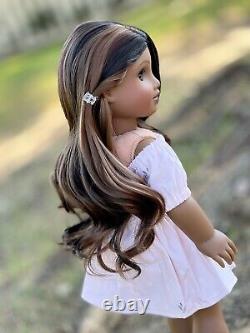 American Girl Doll Custom OOAK, Dark Blue Eyes, Sonali mold Mila