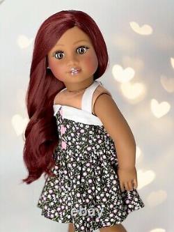 American Girl Doll Custom OOAK Dark Skin, Soft A Merlot Hair, Esmeralda