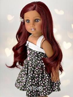 American Girl Doll Custom OOAK Dark Skin, Soft A Merlot Hair, Esmeralda