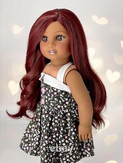 American Girl Doll Custom OOAK Dark Skin, Soft A Merlot Hair, Esmeralda