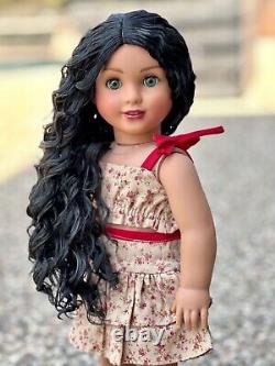 American Girl Doll Custom OOAK Gray Eyes, Marie Grace Mold, Med Skin, Marina