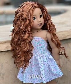 American Girl Doll Custom OOAK Nanea, Curly auburn Hair, Natalie