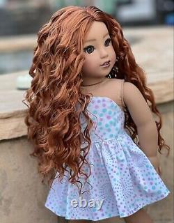 American Girl Doll Custom OOAK Nanea, Curly auburn Hair, Natalie