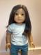 American Girl Doll Dark Brown Eyes Short Brown Hair