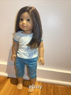 American Girl Doll Dark Brown Eyes Short Brown Hair