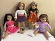 American Girl Doll Dolls 18 Lot Of 4 with Cloths Dresses Nice
