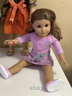 American Girl Doll Dolls 18 Lot Of 4 with Cloths Dresses Nice
