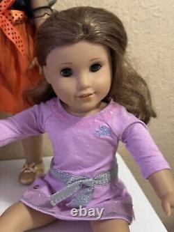 American Girl Doll Dolls 18 Lot Of 4 with Cloths Dresses Nice