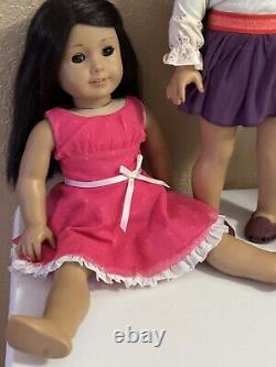 American Girl Doll Dolls 18 Lot Of 4 with Cloths Dresses Nice