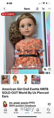 American Girl Doll Evette Peeters World By Us Collection Doll 18 BNIB RETIRED