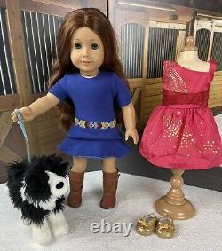 American Girl Doll GOTY 2013 Saige Copeland with Meet Outfit & Her Dog Rembrandt