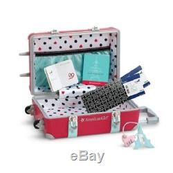 American Girl Doll Grace's TRAVEL SET luggage tag SUITCASE case PASSPORT +