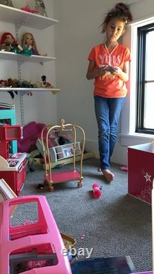 American Girl Doll Hotel with detailed room décor + Travel luggage