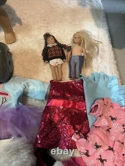 American Girl Doll Huge Lot Three 18 Dolls 2 Mini Dolls Many Outfits And Shoes