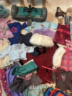 American Girl Doll Huge Lot Three 18 Dolls 2 Mini Dolls Many Outfits And Shoes