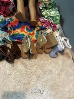 American Girl Doll Huge Lot Three 18 Dolls 2 Mini Dolls Many Outfits And Shoes