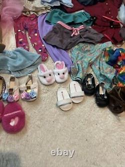 American Girl Doll Huge Lot Three 18 Dolls 2 Mini Dolls Many Outfits And Shoes