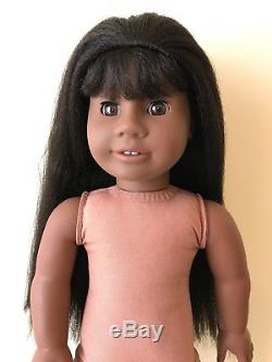 American Girl Doll JLY18 #18 GT18 Dark Skin Black Hair Brown Eyes Bangs Addy 18