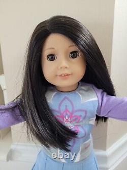 American Girl Doll JLY 25 Black Brown Hair Brown Eyes Pierced Ears Beautiful NM
