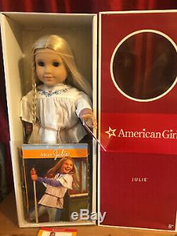 American Girl Doll Julie WithMeet Outfit First Edison + Book -New- in Box