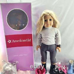 American Girl Doll Just Like You Blue Eyes Blonde Hair Accessories and Clothes