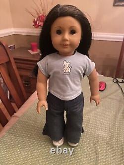 American Girl Doll Just Like You Dark Brown/Black Hair & Dark Brown Eyes BUNDLE