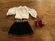 American Girl Doll KIRSTEN'S Winter Outfit Skirt & Blouse Pleasant Co And Boots