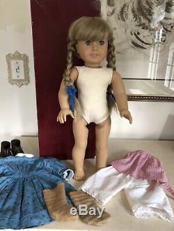 American Girl Doll KIRSTEN White Body Deep Blue Eyes! Pleasant Company In BOX