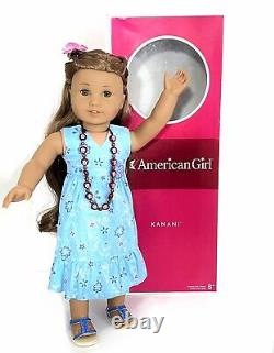 American Girl Doll Kanani 2011 DOTY Hawaii Blue Dress Hazel Eye Long Brown Hair