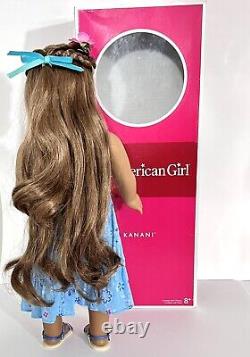 American Girl Doll Kanani 2011 DOTY Hawaii Blue Dress Hazel Eye Long Brown Hair