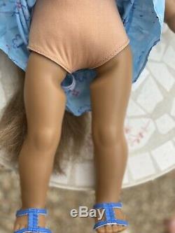 American Girl Doll Kanani Tight Legs, Meet Outfit, Rare Flower Clip