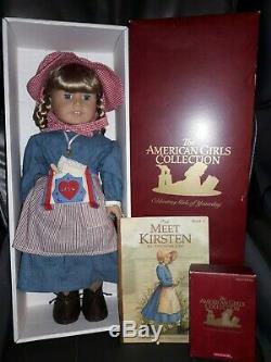 American Girl Doll Kirsten Larson 18 inces tall in box with book and accessorie