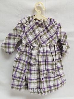American Girl Doll Kirsten Rare Promise Purple Green Plaid Dress Only