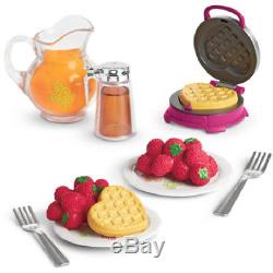 American Girl Doll Kitchen FOOD Dining TABLE SET + 3 FOOD SETS Waffle Breakfast